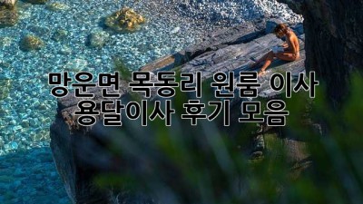 망운면 목동리 원룸 이사? 용달이사 후기 모음!
