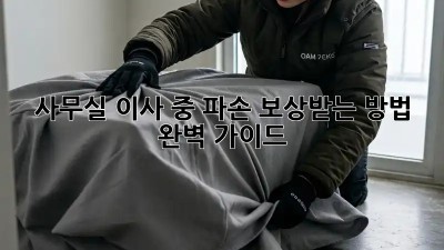 사무실 이사 중 파손? 보상받는 방법 완벽 가이드