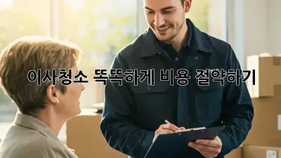 이사청소, 똑똑하게 비용 절약하기!